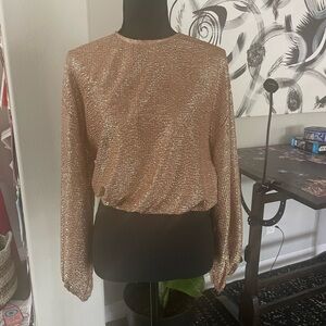 BNWT Show Me Your MuMu Good Times Top Gold Confetti